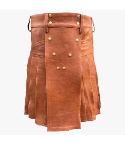 Brown Leather Kilt