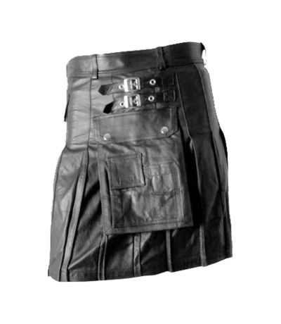 Buckled Style Leather Kilt