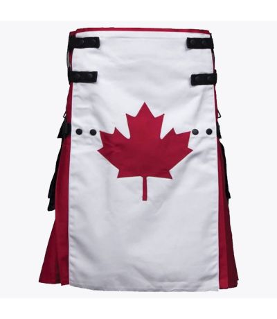 Canadian Flag Hybrid Utility Kilt For Men