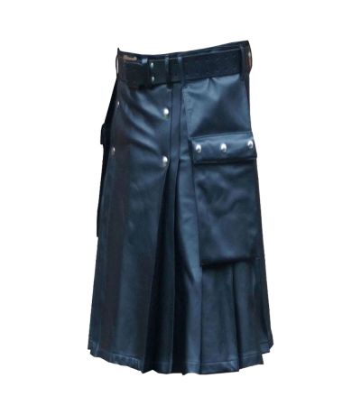 Gentleman Blue Leather Kilt