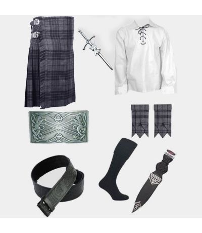 Grey Watch Tartan Kilt & Accessories Deal