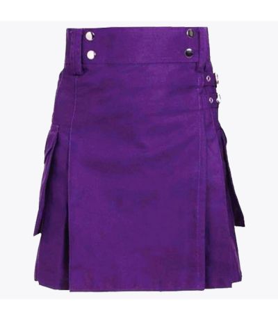 Purple Utility Kilt For Women
