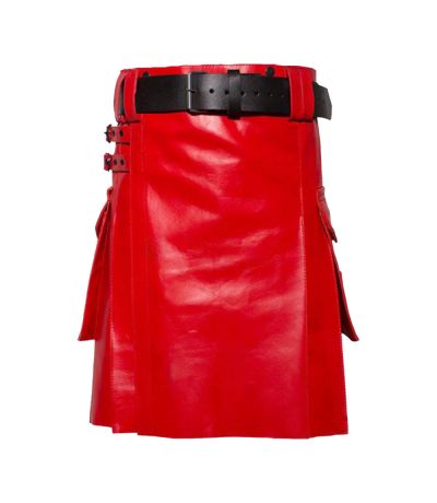 Red Leather Pride Kilt