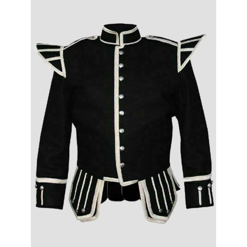 Red Pipe Band Tunic Doublet Uniform Jacket