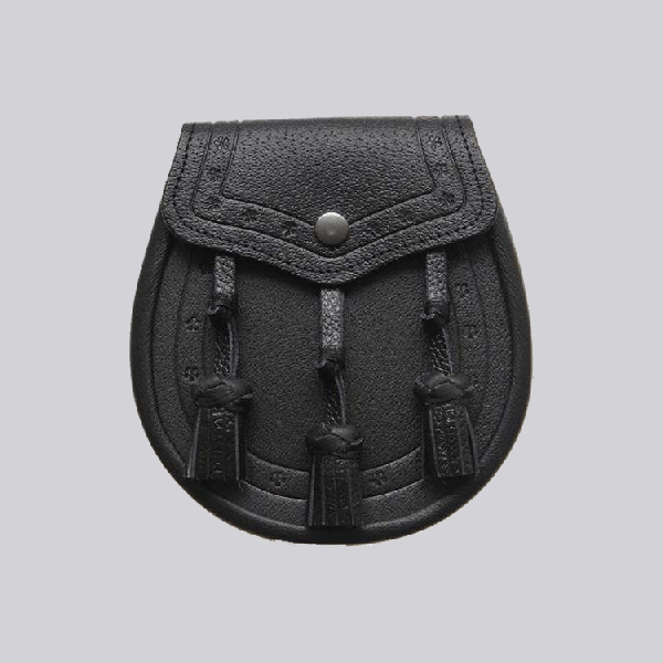 Classic Black Leather Sporran