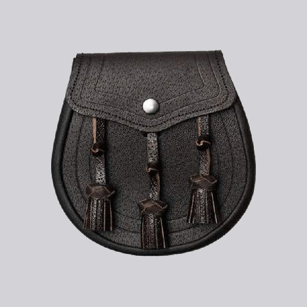 Classic Design Dark Brown Leather Sporran